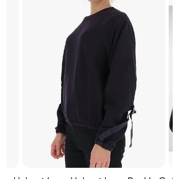 Helmut Lang Buckle Cuff Cotton Sweater dark  Navy Large Like New condition $350 - Picture 5 of 11